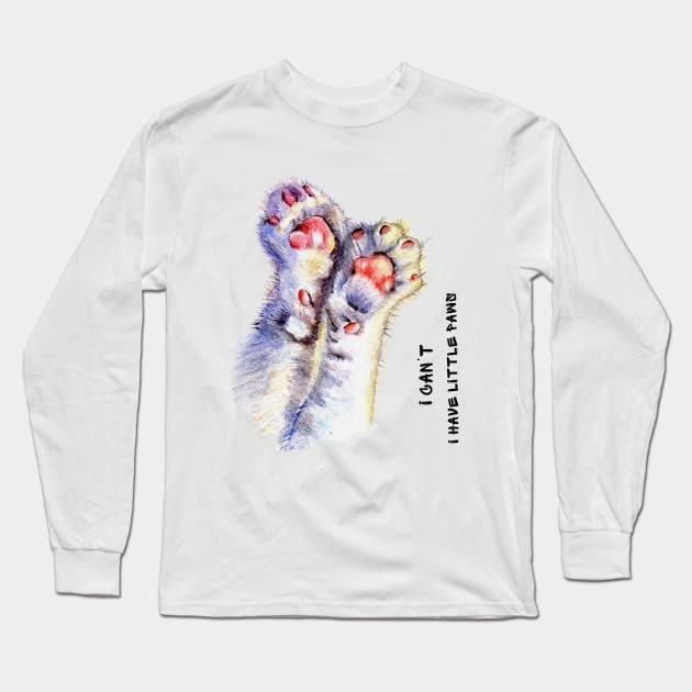 Cat paws Long Sleeve T-Shirt by victoriazavyalova_art